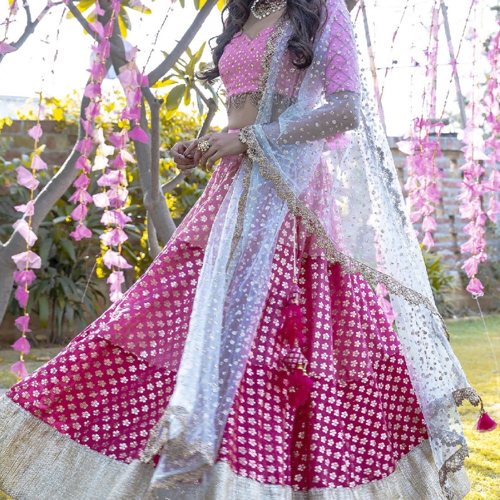 Rishi & Vibhuti Shades of Pink Lehenga Set - NWT!